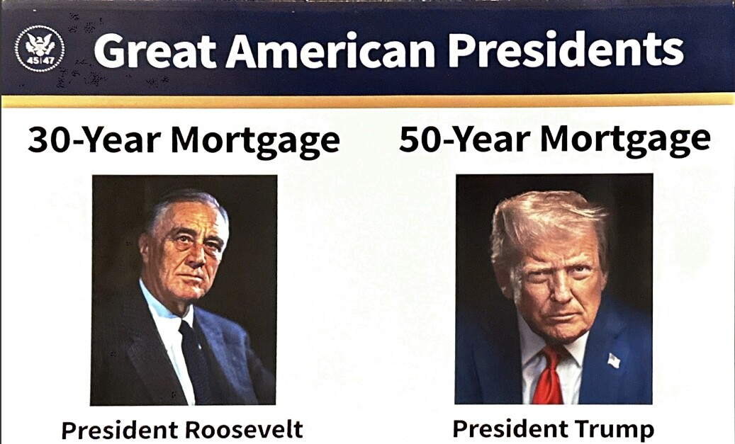 Move over, 30-year mortgage. The Trump White House is working on a 50-year option to break the housing market gridlock